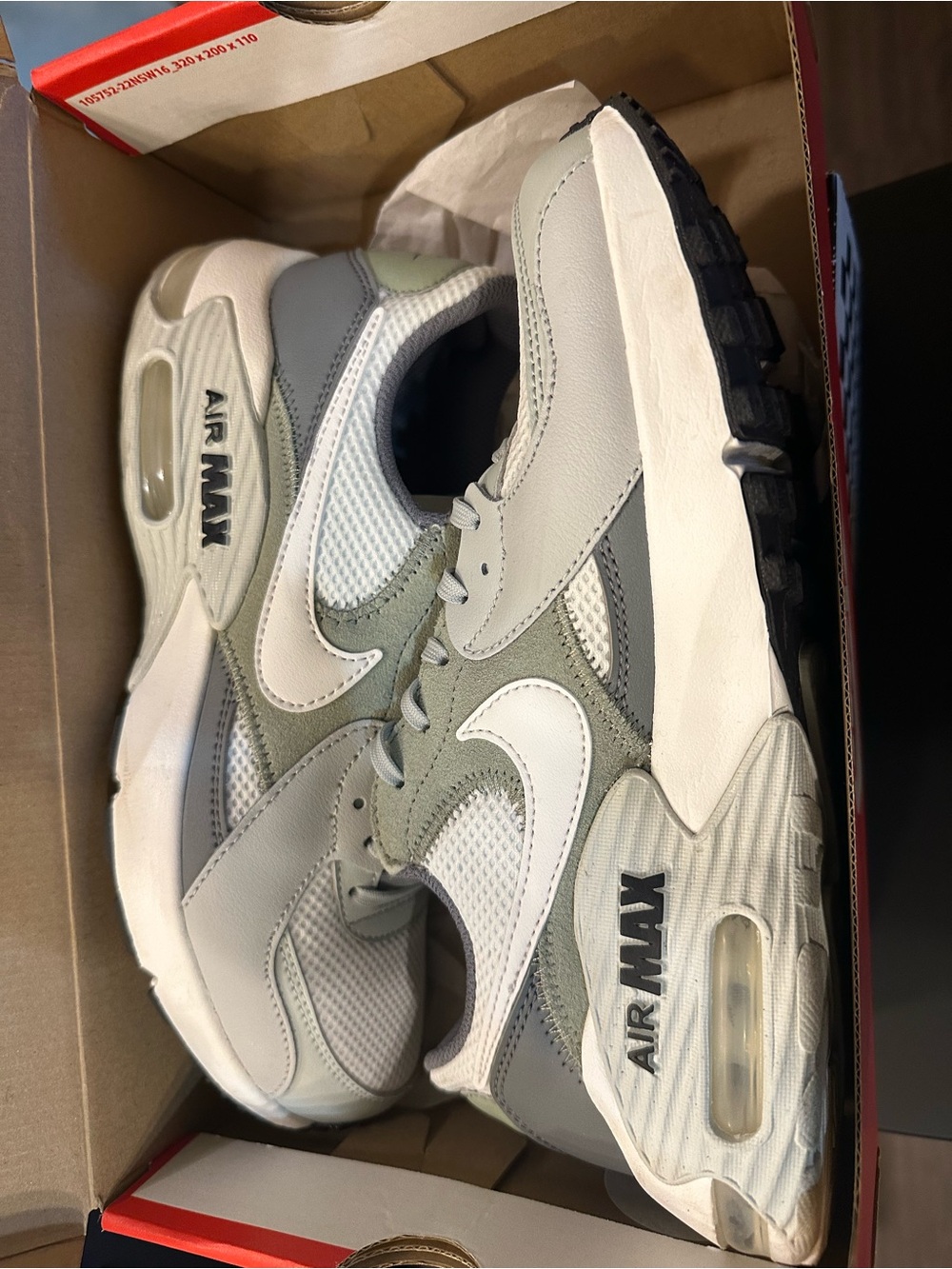 Nike Grey White Air Max Trainers